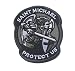 Saint Michael Modern Morale Patch Tactical Military Army Embroidered Sew on Tags Operator Patches with Hook and Loop Fasteners Backing-Multitan (Black)