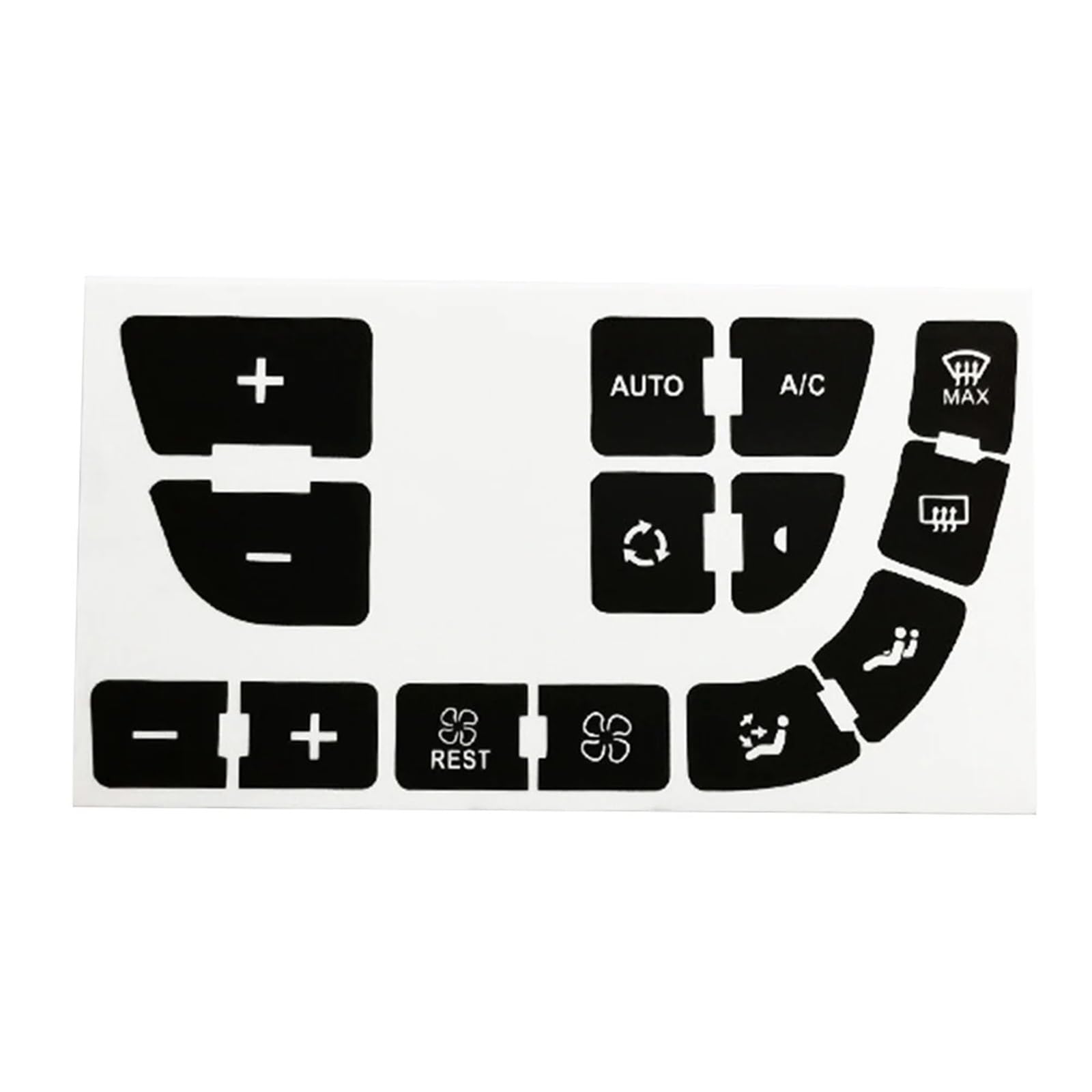 Button Repair Stickers Compatible with C4 for Grand for Picasso Air Conditioning Panel Repair Button Sticker Set of Stickers to The Buttons Switch