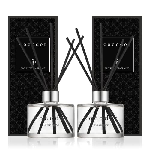 COCODOR Signature Reed Diffuser Set/Refreshing Air / 6.7oz /2 Pack/Home Fragrance Diffuser Oil Scent Diffuser for Bathroom Shelf Decor