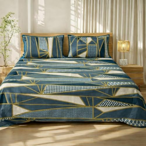Image of Dream Living Premium Soft Double Bedsheet with 2 Pillow Covers | 130 GSM | 220x250 Cm | Grey