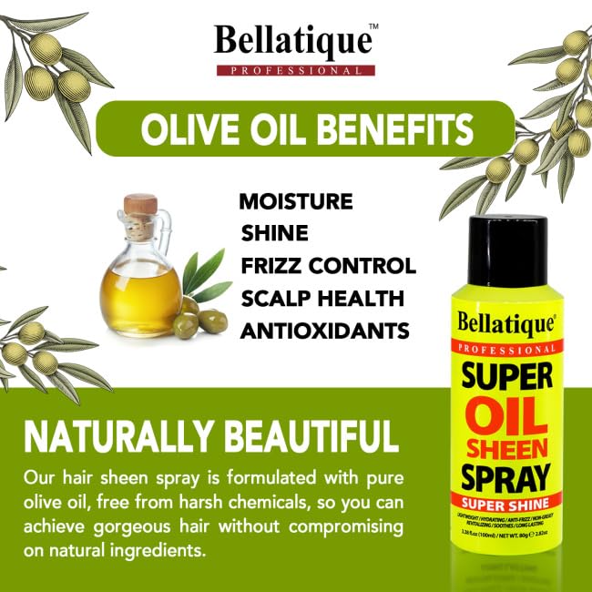BELLATIQUE Super Oil Sheen Spray 3 oz miniatura 2