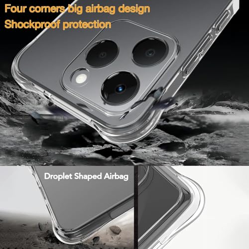Image of REALCASE Silicone Realme 15T 5G Back Cover Case, Scratch Resistant Protective Crystal Clear Transparent Shock Proof Bumper Back Cover Case for Realme 15T 5G