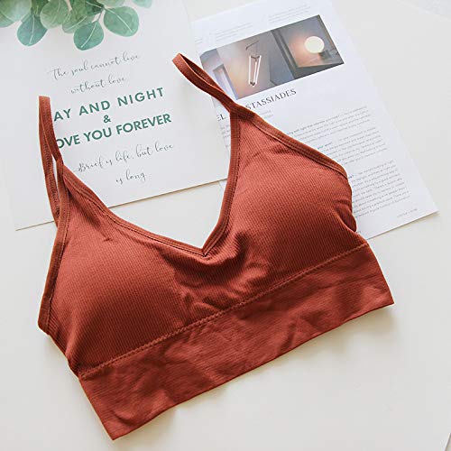 T-YIFUZX Red Modelos Rojos Grandes sin Respaldo sin Anillo de Acero Costilla Chaleco Desmontable Almohadilla para el Pecho Belleza Espalda Coral código de Lana por Debajo de 120 kg