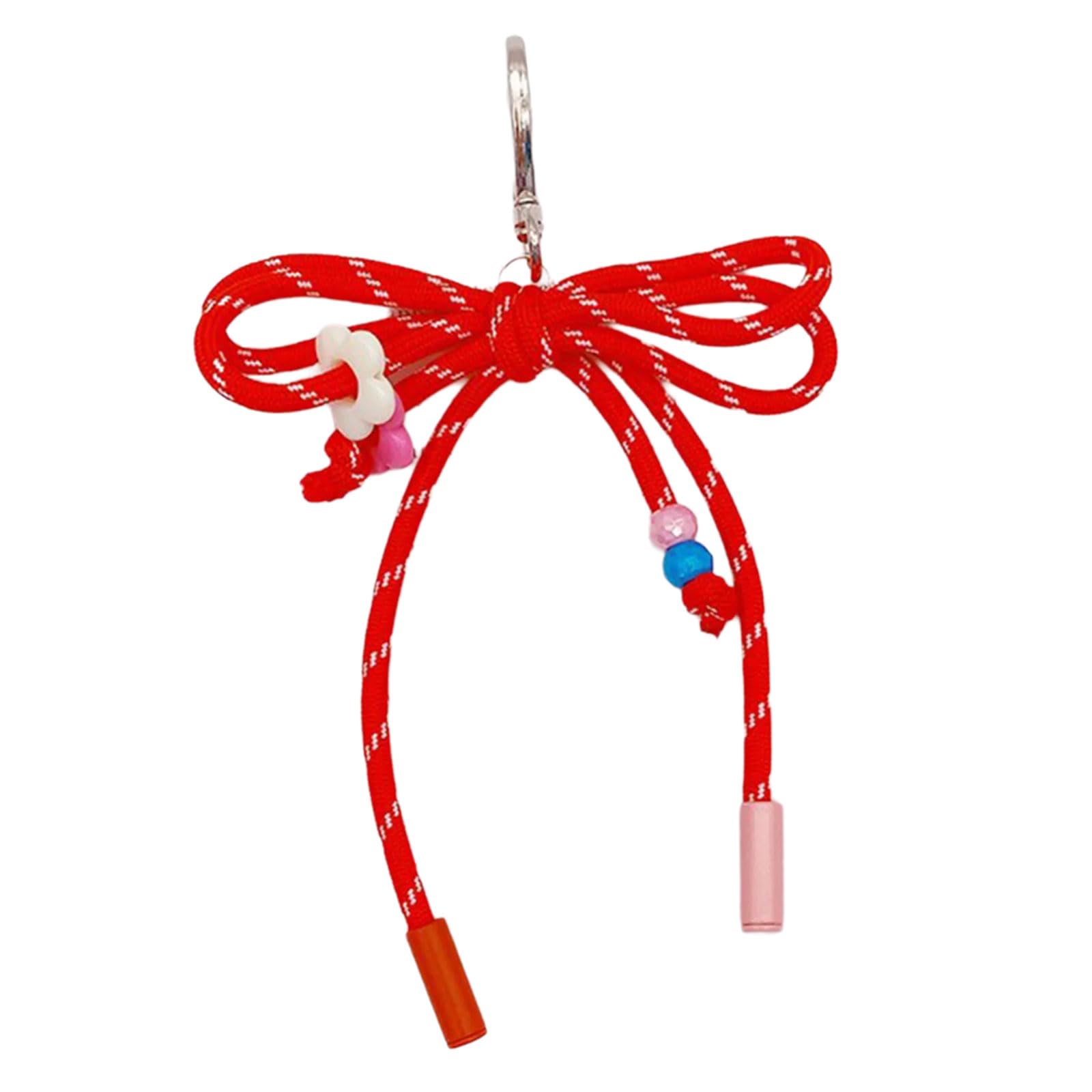 Maxtonser Colorful Nylon Braided Rope Keychain Comfortable Hand Feel Waterproof and Stain Resistant Craft Supplies Daily Use