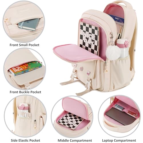 AO ALI VICTORY Backpack for Women Girls Set with Pencil Case 15.6 Inch Laptop School Bag Kids Elementary College Backpacks3