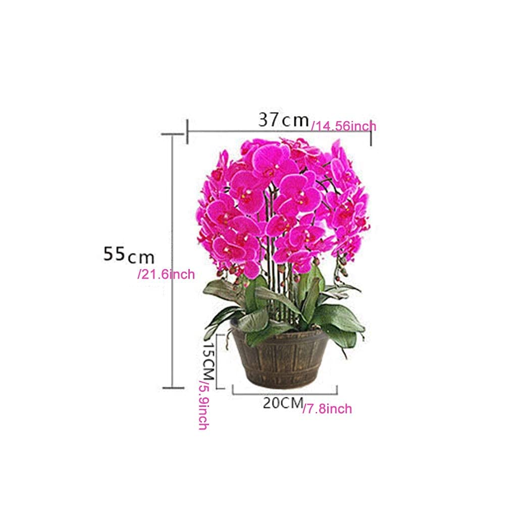Zestaw sztucznych kwiatów Bonsai z wazonem, jedwabna tkanina, kompozycja Phalaenopsis do dekoracji stołu w domu i biurze, piękne kwiaty i wazon