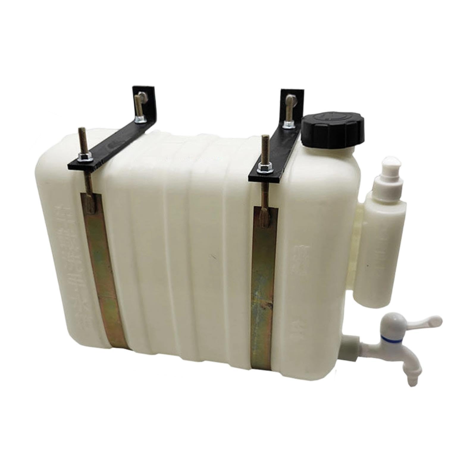 Tanque de Agua con Soporte para Vehículos Grifo Incorporado Y Dispensador de Jabón Diseño Colgante Portátil Resistente Adecuado para Camiones, Longitud 47 Cm