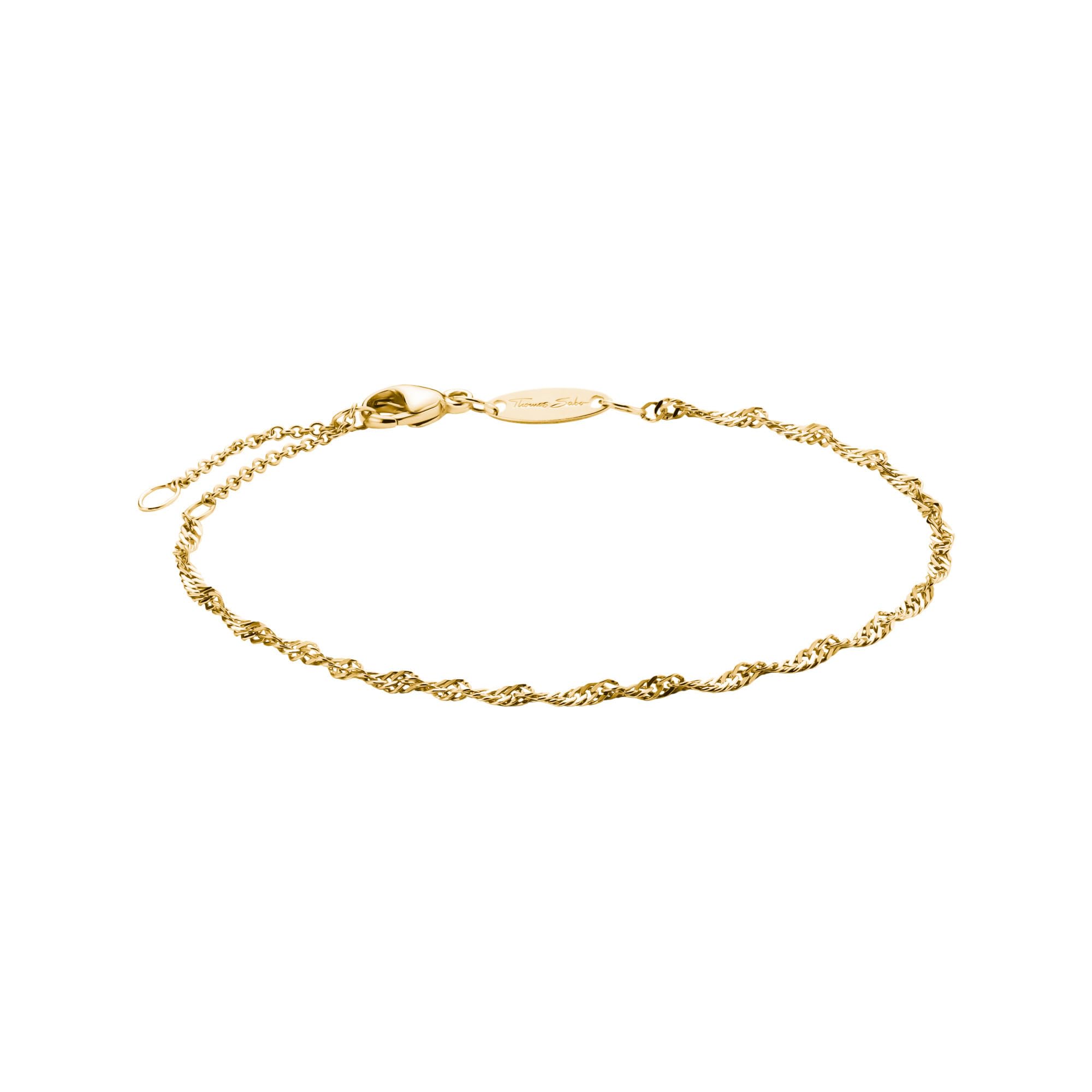 Thomas Sabo Women's Gold Charm Club Connect Singapore Design Tone Bracelet 0.17Cm, 16-19Cm
