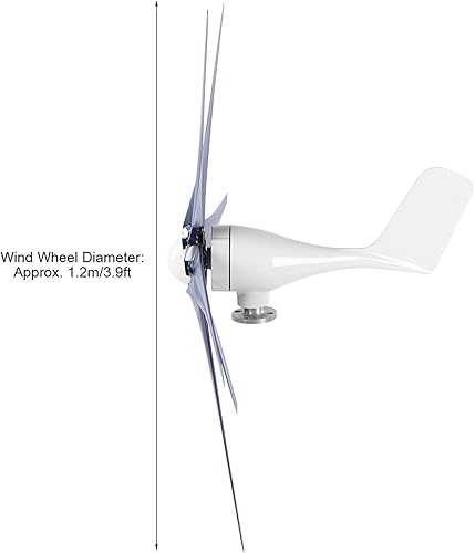 Miniatura 4 de ViaGasaFamido Generador de turbina eólica, generador de molino de viento de 800 W, 12 V24 V48 V, turbina eólica de 6 palas, controlador de viento,