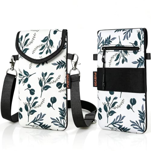 Image of Neoprene Phone Sleeve Pouch Case Bag for Men Women w /Crossbody Strap /Neck Lanyard for iPhone 17 /16 /15 /14 Pro Max, Samsung S25,Pixel 10
