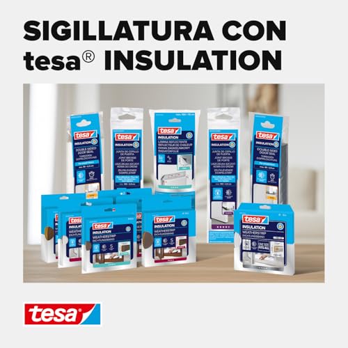 Tesamoll Paraspifferi Per Porte A Doppio Rullo - Guarnizione Morbida In Schiuma - Adatta Per Isolare Stanze Con Pavimenti Lisci E Uniformi - Colore: Antracite - 95 Cm X 25 Mm - 8