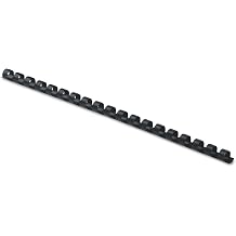 Plastic Comb Bindings, 1/4" Diameter, 20 Sheet Capacity, Black, 25 Combs/Pack