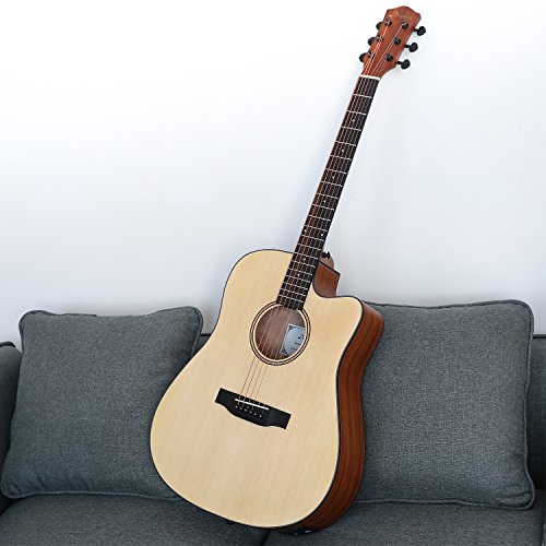 Donner Électro Acoustique Guitare 4/4 Adultes Electro Guitare Folk Debutant 6 Cordes 41Pouces Cutaway avec Housse Tuner… - Les Beatles, Paul McCartney, John Lennon, RIngo Starr, George Harrison Donner Électro Acoustique Guitare 4/4 Adultes Electro Guitare Folk Debutant 6 Cordes 41Pouces Cutaway avec Housse Tuner… – Image 7