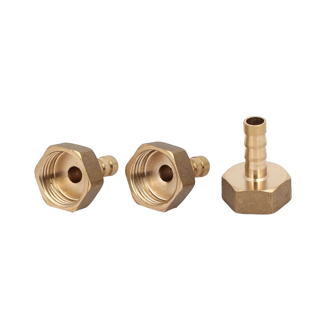 Uxcell Women's Gold Sourcingmap G 1/2 Thread 8Mm Dia Barbed End Hose Barb Fittings Couplers 3Pcs