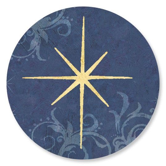 Manger Christmas Envelope Seals - Set of 72 Holiday Envelope Stickers