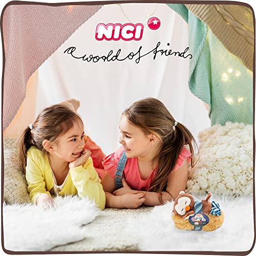 NICI Schlafendes Kuscheltier Eule Oscar im Nest 12cm – Eule Plüschtier für Mädchen, Jungen & Babys – Flauschige Stofftier Eule zum Kuscheln, Spielen & Schlafen – Gemütliches Schmusetier