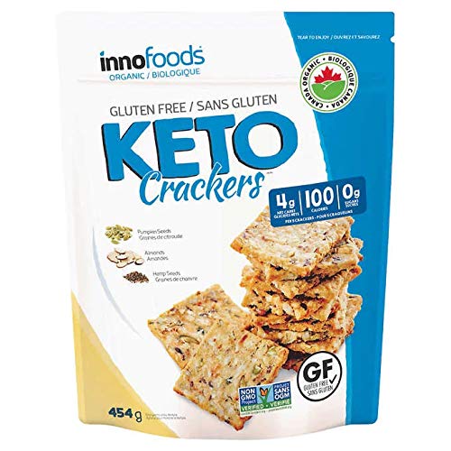 KETO Crackers, 4 gram NET CARB per 5 crackers, Zero Sugar, Organic