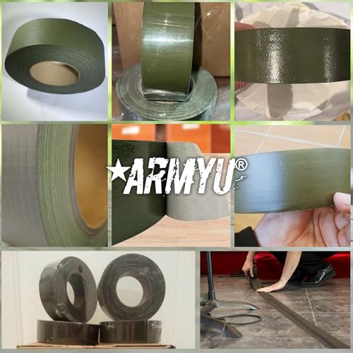 Image of ARMYU Olive Drab Military Duct Tape AKA 100 Mile an Hour Tape, 9 mil Thick, 2 inch x 60 Yards US Made