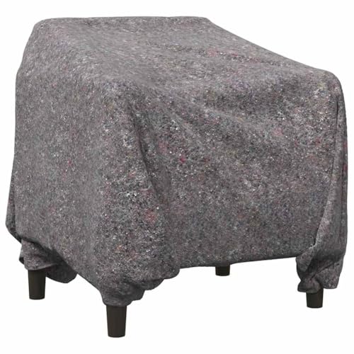vidaXL Mantas de Mudanza 10 pcs Gris 150 x 200 cm tela, Manta de mudanza industrial para sala, envoltura flexible, suave gris, protección de muebles, escudo contra polvo