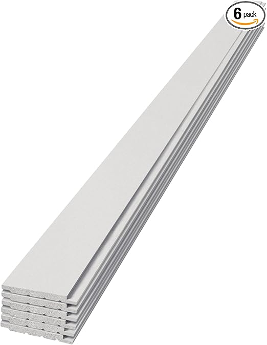 Edge 1 in. x 6 in. x 6 ft. Timeless Smooth Nickel Gap Shiplap (Primed White) (6-Pack)