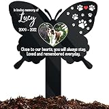 BfiGift Personalized Pet Memorial Marker Memorial Pet Loss Sign Pet Plaque Garden Decor to Remember Your Dogs Custom Plaque Stake Grief Funeral in Loving Memory Animal Cross Sympathetic Pet Loss Gift