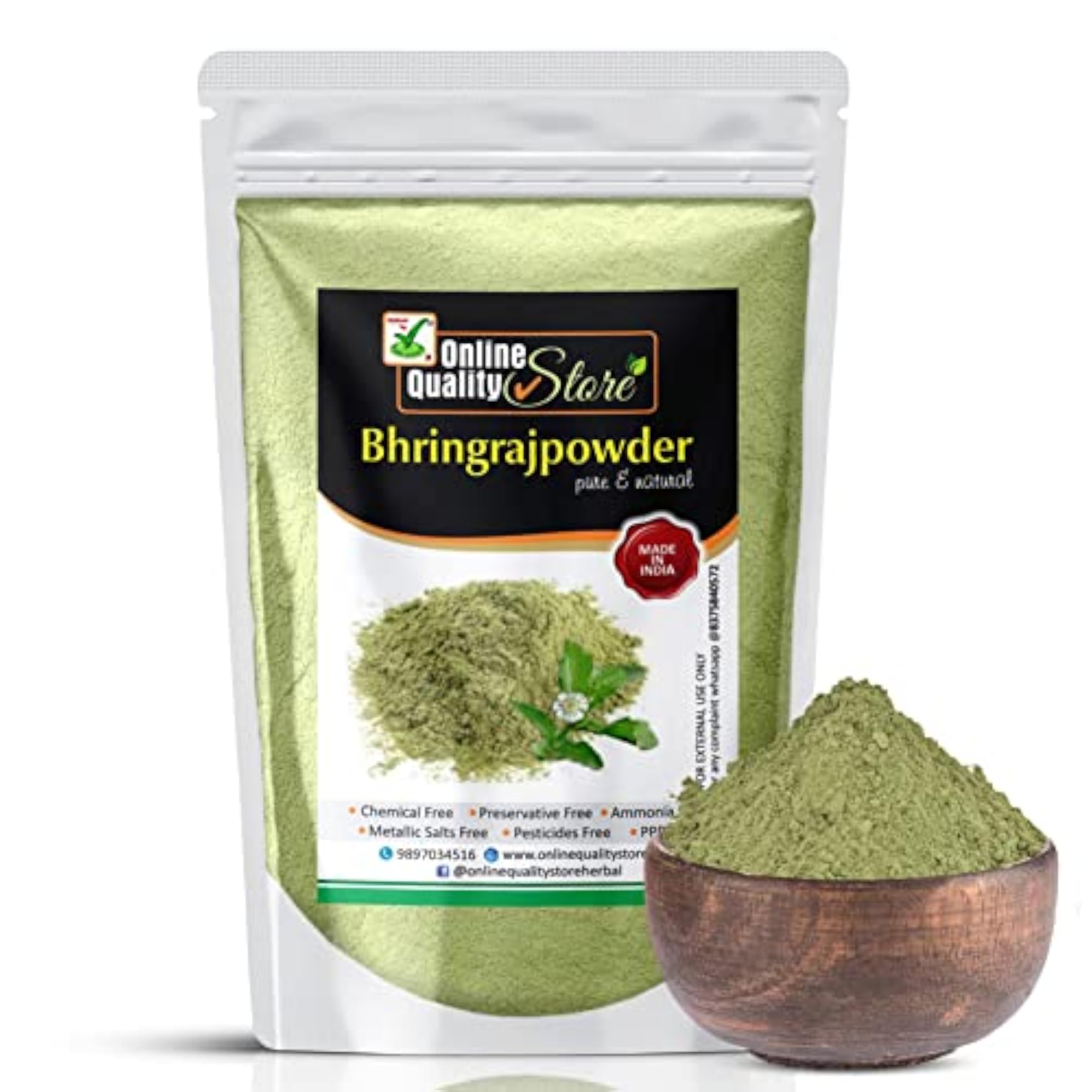 Bhringraj Powder for Hair, 100% Natural, 800 Grams