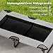 PawHut Hundeliege Outdoor, Erhöhtes Hundebett für große Hunde, klappbar Haustierliege mit Mesh Stahlrahmen Füßen, Haustierbett für Draußen Camping, 107x61x20 cm, Hellgrau
