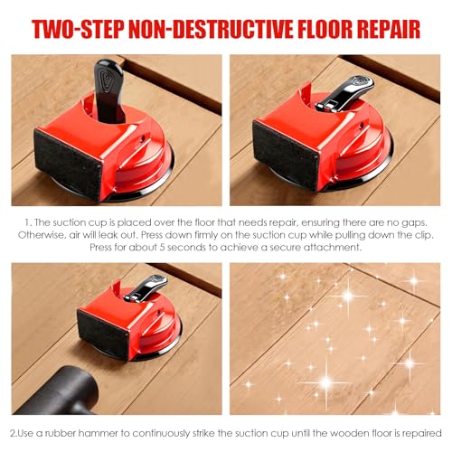 Werkzeug zum Fixieren von Bodenlücken,Robuster Greifer Mit Saugnapf,Laminat Eisen Fixierer,Diele Greifer Werkzeuge Für Holzböden,Für Pflastersteine Fliesen Apartments Badezimmer Küche Wohnzimmer