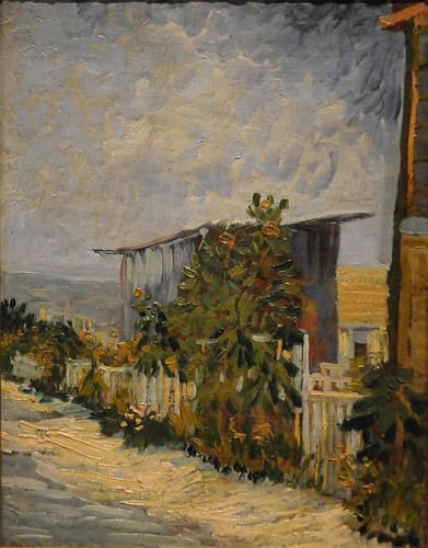 Cuadro de Van Gogh Impresión en Lienzo Capannone a Montmartre Decoración para Salón 60x90cm