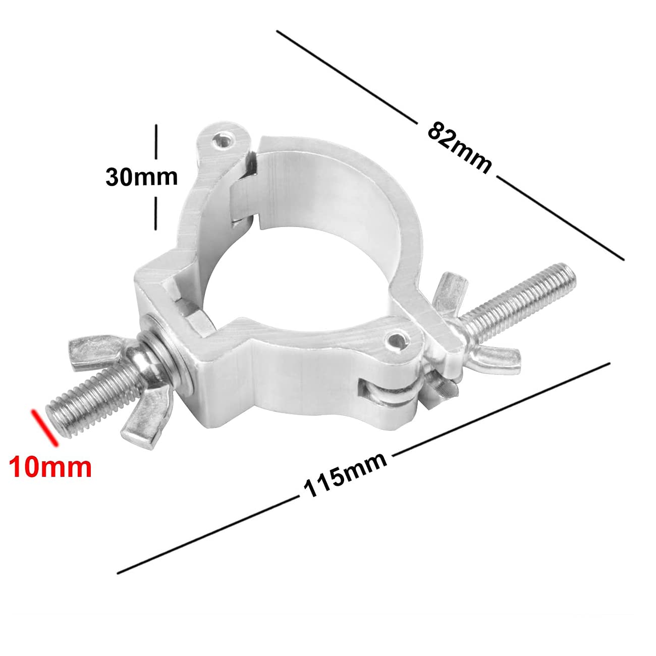 4Pcs Truss Clamp 48-51mm Luce di Scena Morsetti Gancio di Lega di Alluminio Morsetto Leggero del Gancio Della Fase Resistente Metà Conica Accoppiatore