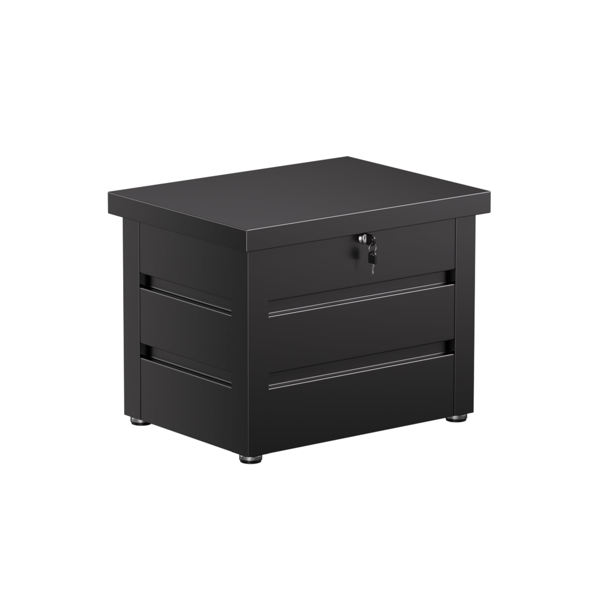 coffre de jardin métal noir 210 l