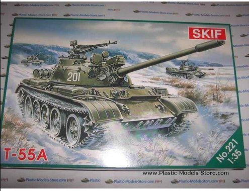 Skif T-55A Soviet Tank T-55 mod (PE, Decals) 1/35 221