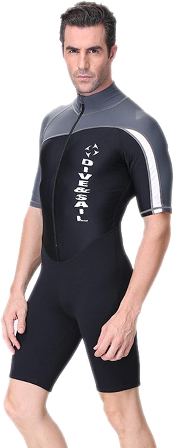 BIKMAN Sun Protection Swimwear Surfing Swimsuit 1.5mm Shorty Wetsuit