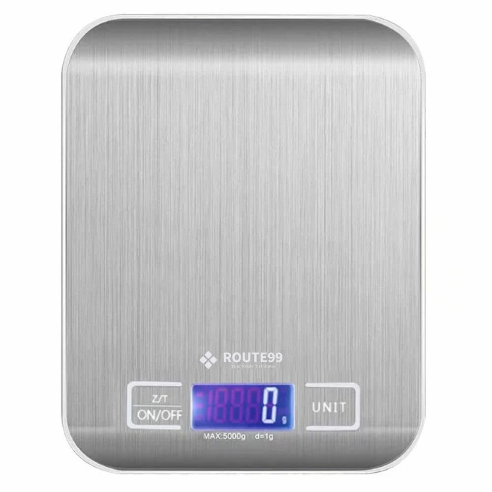 ROUTE99 Kitchen Scale Multipurpose Portable Electronic Digital Weighing Scale | Weight Machine With Back light LCD Display Included (Battery Made In India) | 5 kg SIlver | 5 Year Warranty (B0BW5TK8R5) Amazon Price History, Amazon Price Tracker