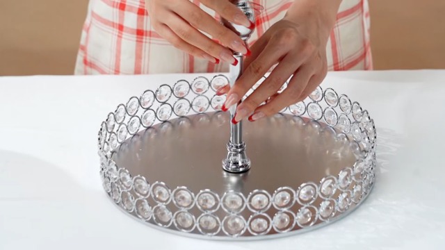 ヴィンテージ クリスタルケーキスタンド Amazon.com | LEIFEOSH 12-Piece Silver Cake Stand Set, Vintage Cake