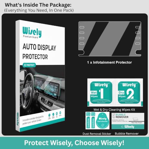 Image of Wisely Premium Screen Guard for TOYOTA FORTUNER /LEGENDER 2021 FACELIFT 8-Inch Display / 2024 Fortuner 4X4 4X2 Car Infotainment Protector Accessories, Touch Responsive, HD Clear, Easy Installation