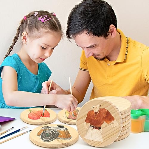 24 Pack Unfinished Wood Coasters - Image 4