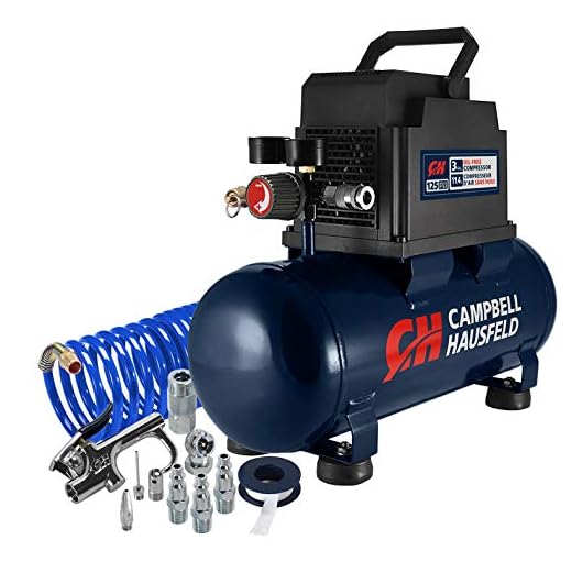 Campbell Hausfeld 3 Gallon Portable Air Compressor with Inflation Kit & Air Hose, w/Accessory Kit (DC030098E)