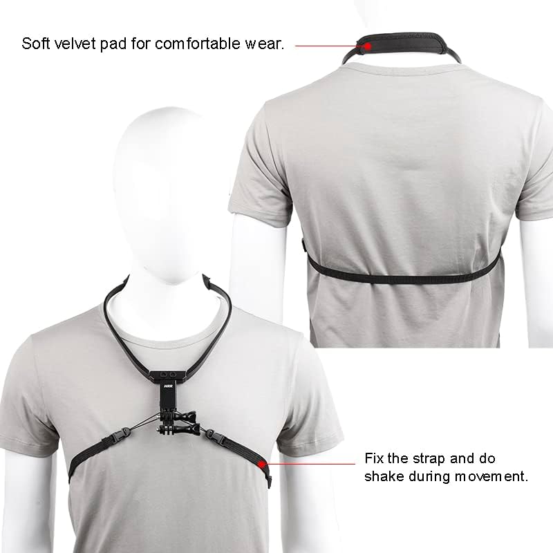 Miniatura 4 de PellKing Kit de accesorios para Insta360 One X5X4X3X2X, tercera versión de soporte para cuello para collar de video, nuevo soporte de correa para la