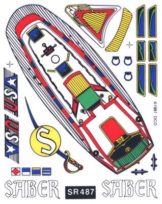 Pinecar PINSR487 - Trasferimento a secco, sciabola...