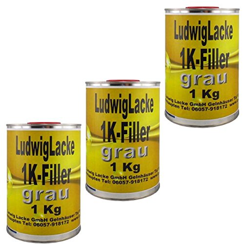 Preisvergleich Produktbild LudwigLacke 1K Füller Grau 3 kg Grundierfüller