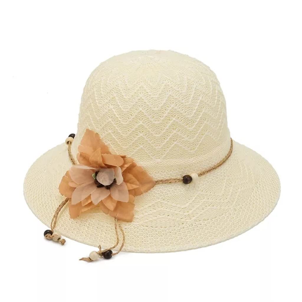 Sombrero para el Sol Plegable de ala Grande para Mujer, protección Elegante, Paja de Playa (b En Storlek)