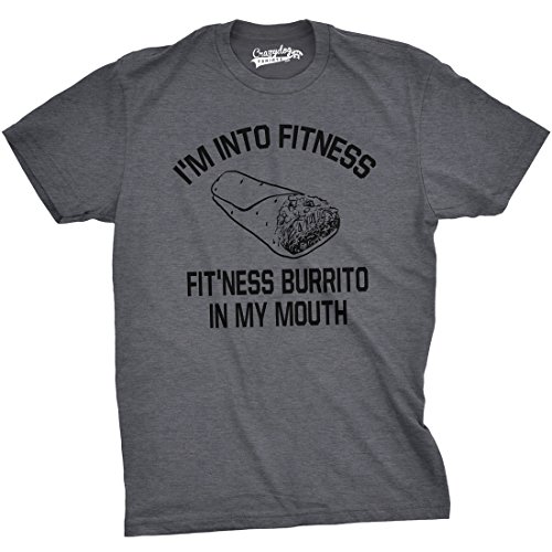 Mens Fitness Burrito Funny Gym T Shirt Sarcasm Hilarious Workout