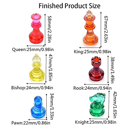 Stampo In Silicone Per Scacchi, Set Completo 16 Pezzi, Per Resina Epossidica, Fai Da Te, Regalo Creativo