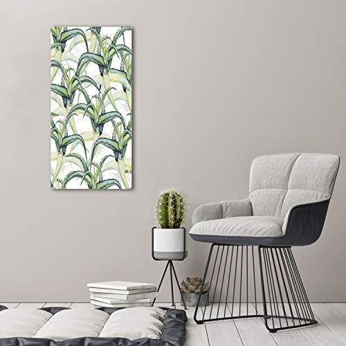 Impression sur Verre pour Murs Ternes | Tableau Aloès Vert Tulup 50x100 cm - 4