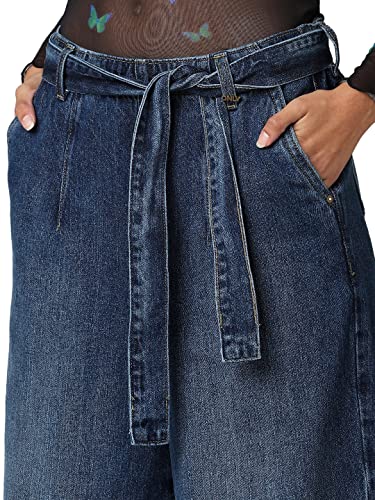 Image of ONLY Women Navy Blue Straight Fit Low-Rise Light Fade Jeans