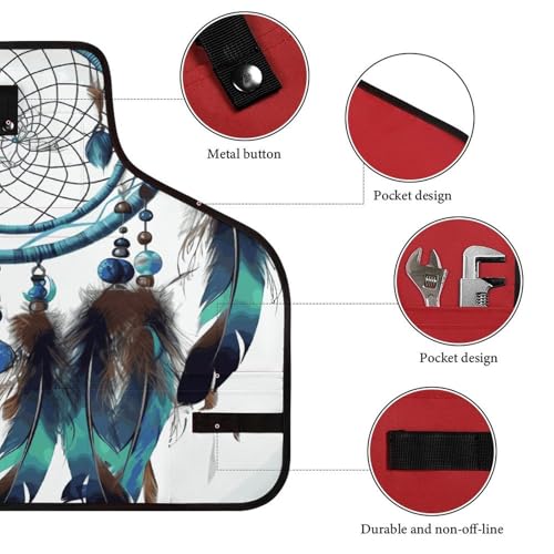 Delantal de trabajo con diseño atrapasueños y bolsillos ajustables miniatura 3