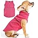 XS Dog Sweater - Fleece Vest Dog Sweater with Leash Hole Warm Pullover Fleece Dog Jacket Shirts Small Dog Sweater Winter Dog Clothes for Small Dogs Girl Pink Toy Dog Clothes