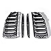Chrome Trim Glossy Black Double Line Kidney Grille Compatible with 2005-2008 BMW 323i 325xi 330i 328i 328xi 335i 335xi E90 E91 Pre-LCI