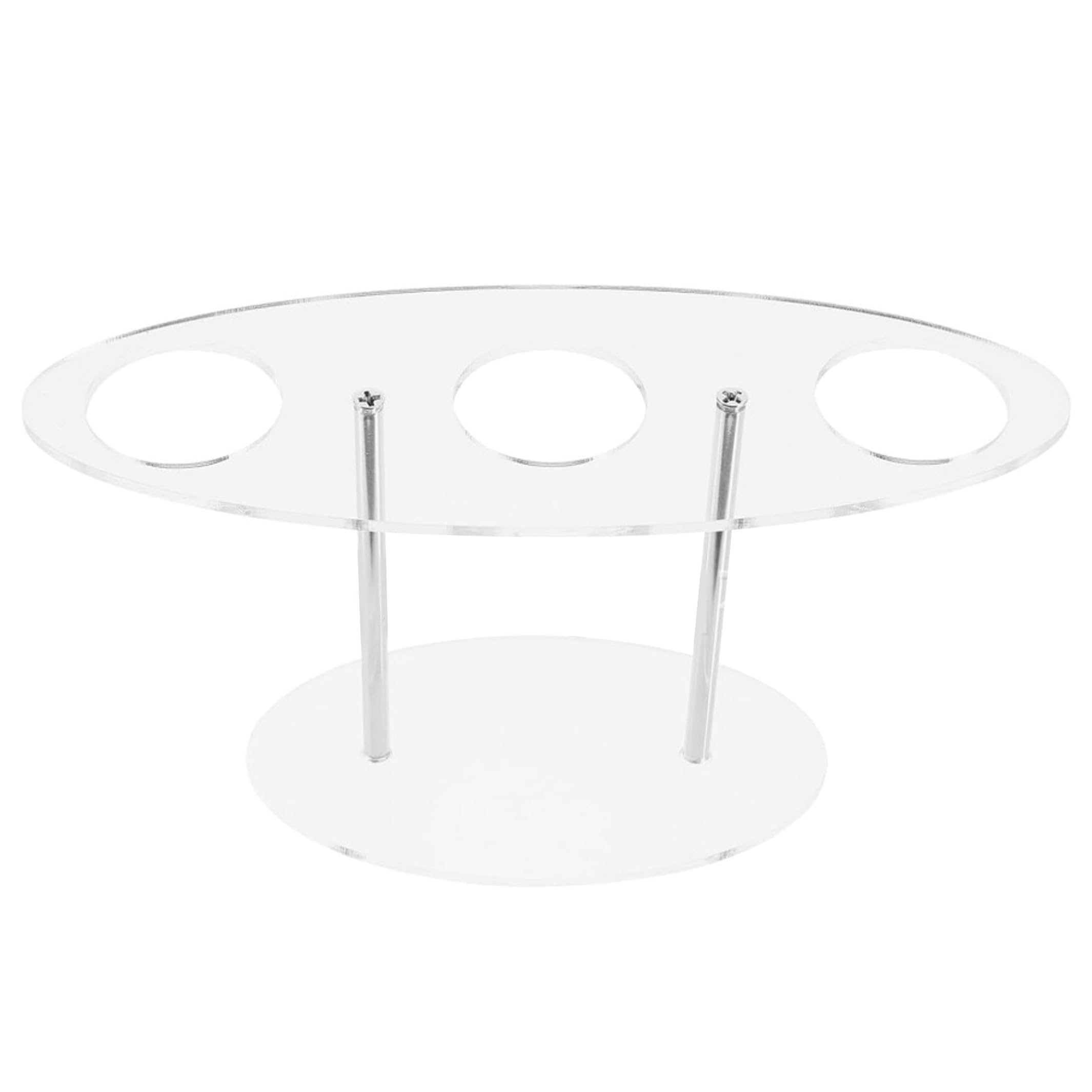 Bemonew Ice Cream Cone Holder, 3-Hole Cone Holder Stand Detachable Acrylic Ice Cream Stand for Home Shop Party, Transparent
